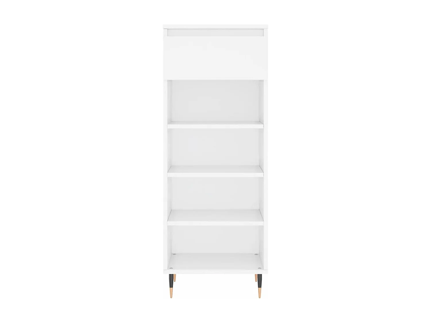 Armoire à chaussures Blanc brillant 40x36x105 Bois ingénierie