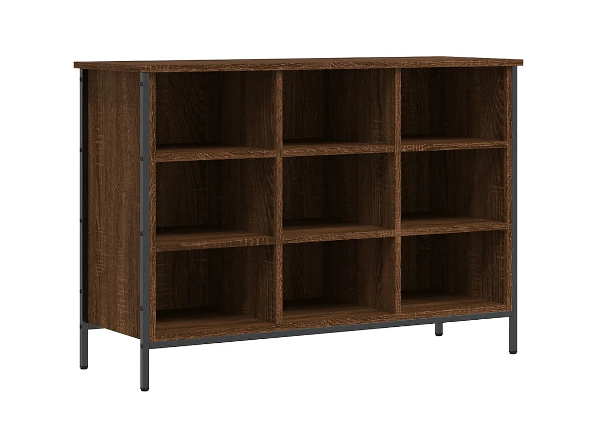 Armoire à chaussures chêne marron 100x35x70 bois d'ingénierie
