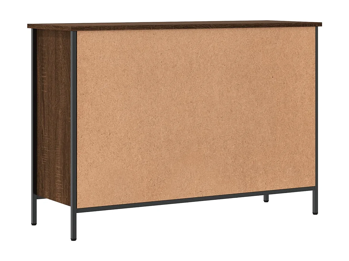 Armoire à chaussures chêne marron 100x35x70 bois d'ingénierie