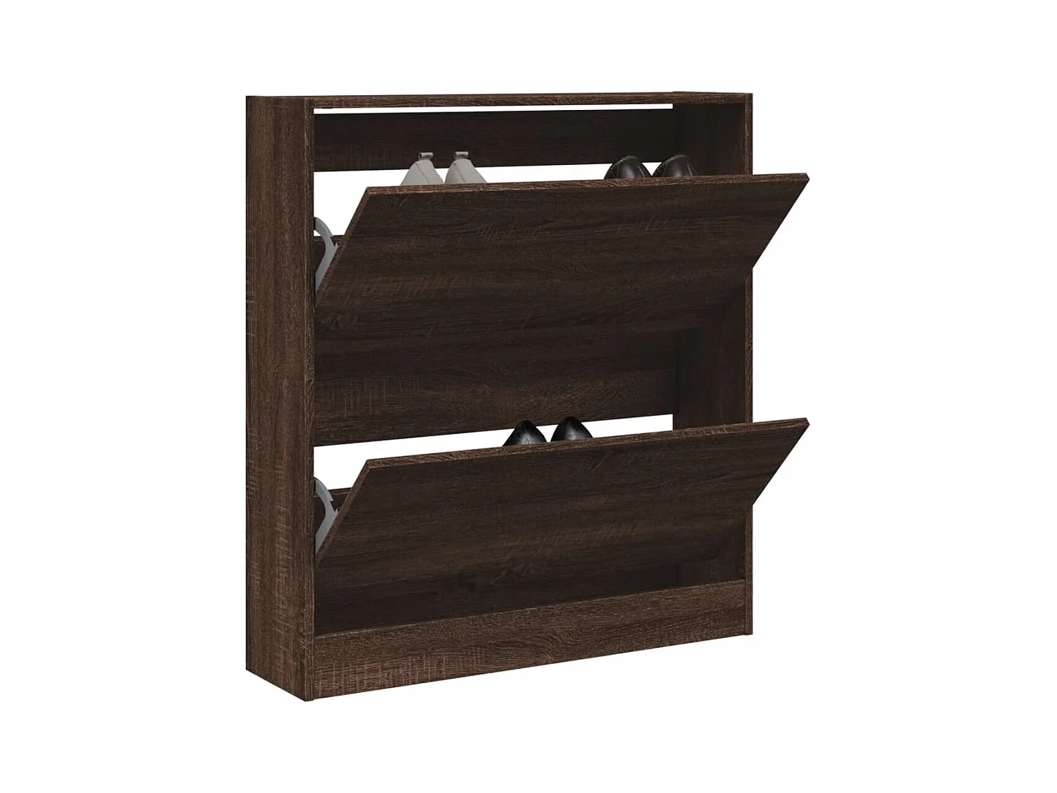 Armoire à chaussures chêne marron 80x21x87,5 bois ingénierie