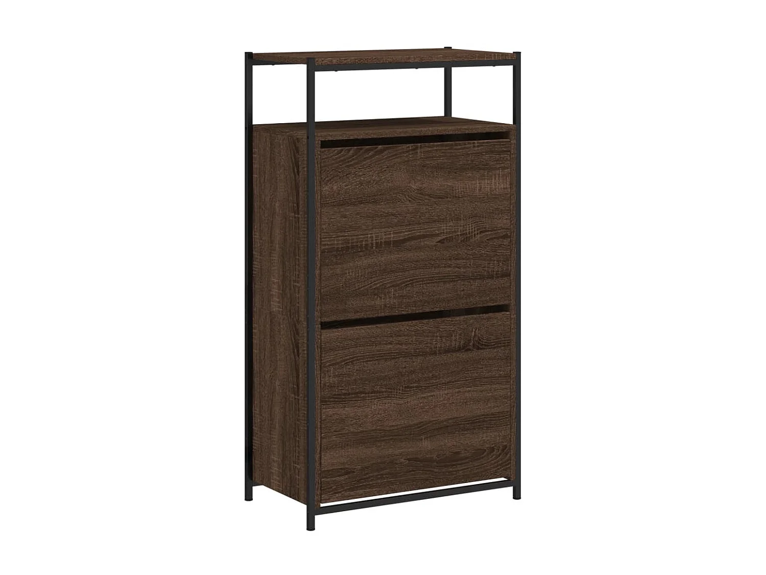 Armoire à chaussures chêne marron 60x34x112 bois d'ingénierie