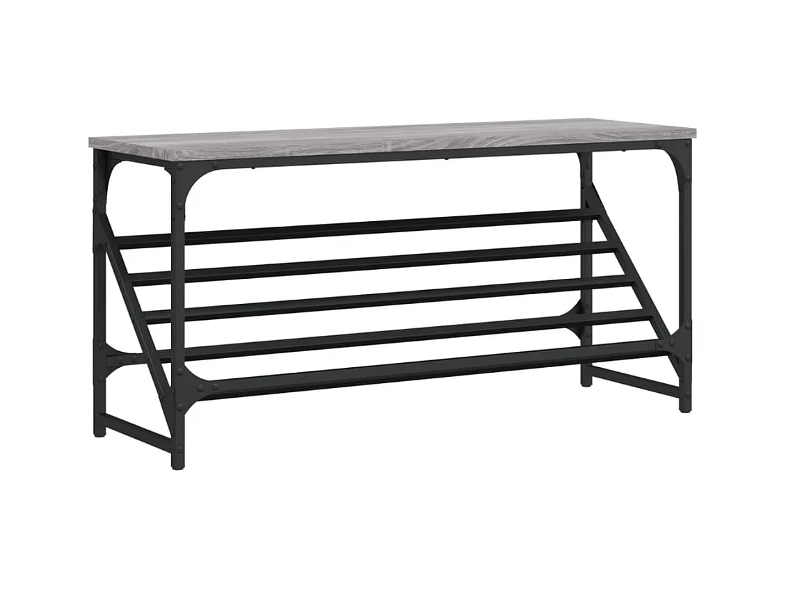Étagère à chaussures sonoma gris 90x30x45 bois d'ingénierie