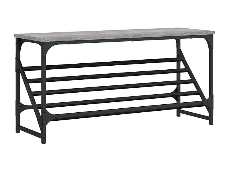 Étagère à chaussures sonoma gris 90x30x45 bois d'ingénierie