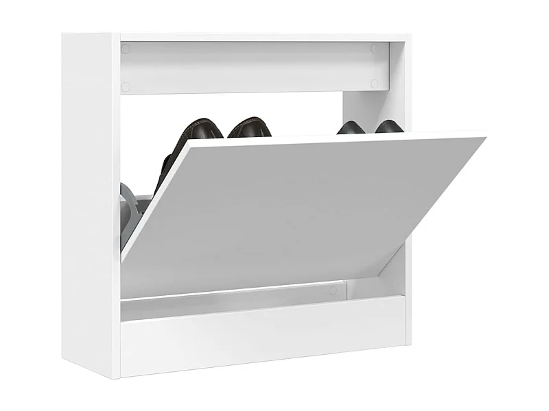 Armoire à chaussures blanc 60x21x57 bois d'ingénierie