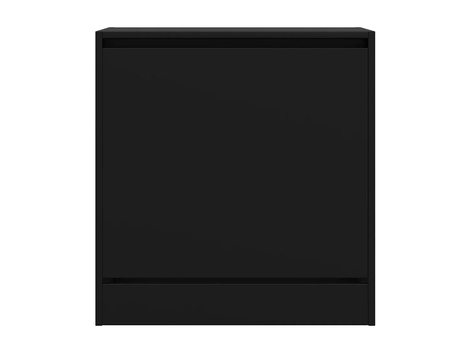 Armoire à chaussures noir 60x34x63,5 bois d'ingénierie