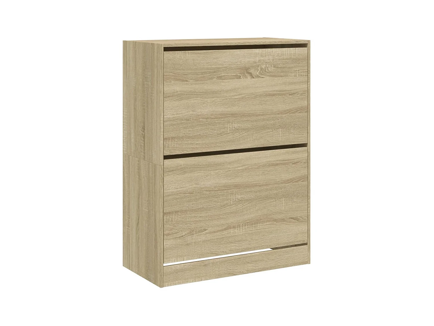 Armoire à chaussures 2 tiroirs rabattables chêne sonoma
