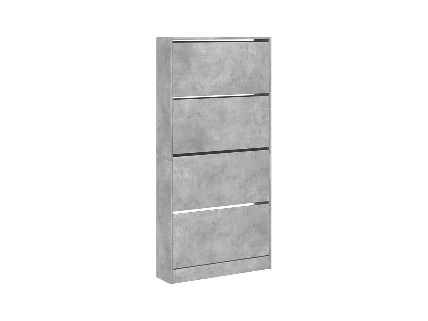Armoire à chaussures 4 tiroirs rabattables gris béton