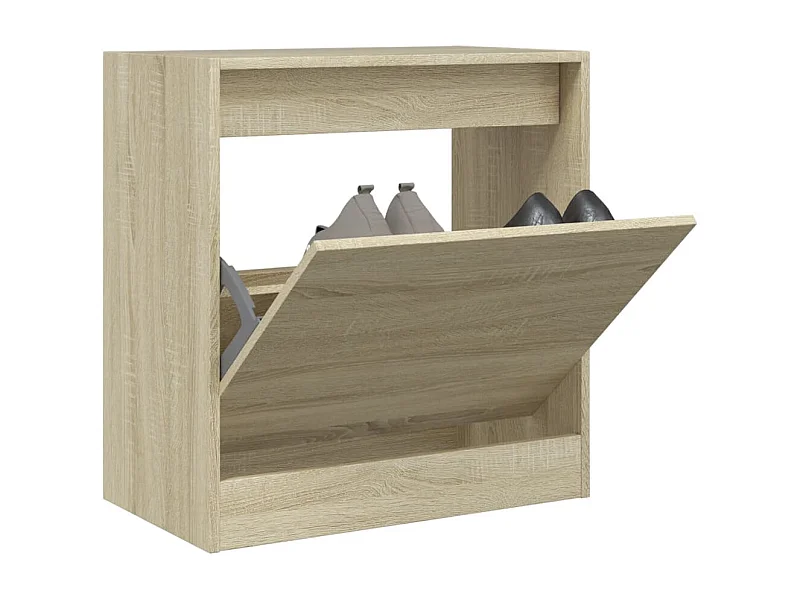 Armoire à chaussures chêne sonoma 60x34x63,5 bois ingénierie