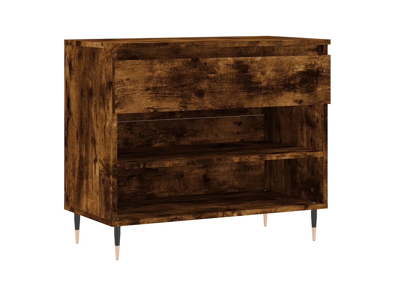 Schoenenkast 70x36x60 cm bewerkt hout gerookt eikenkleurig