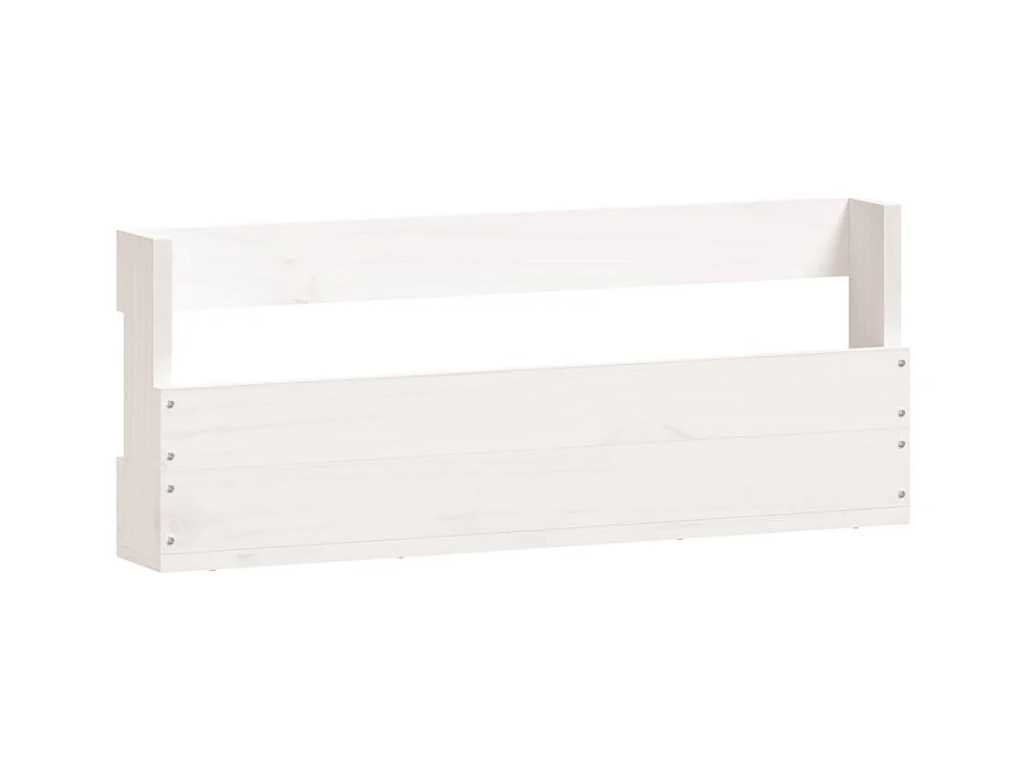 Étagères à chaussures murales 2 pcs Blanc 59x9x23 Pin massif