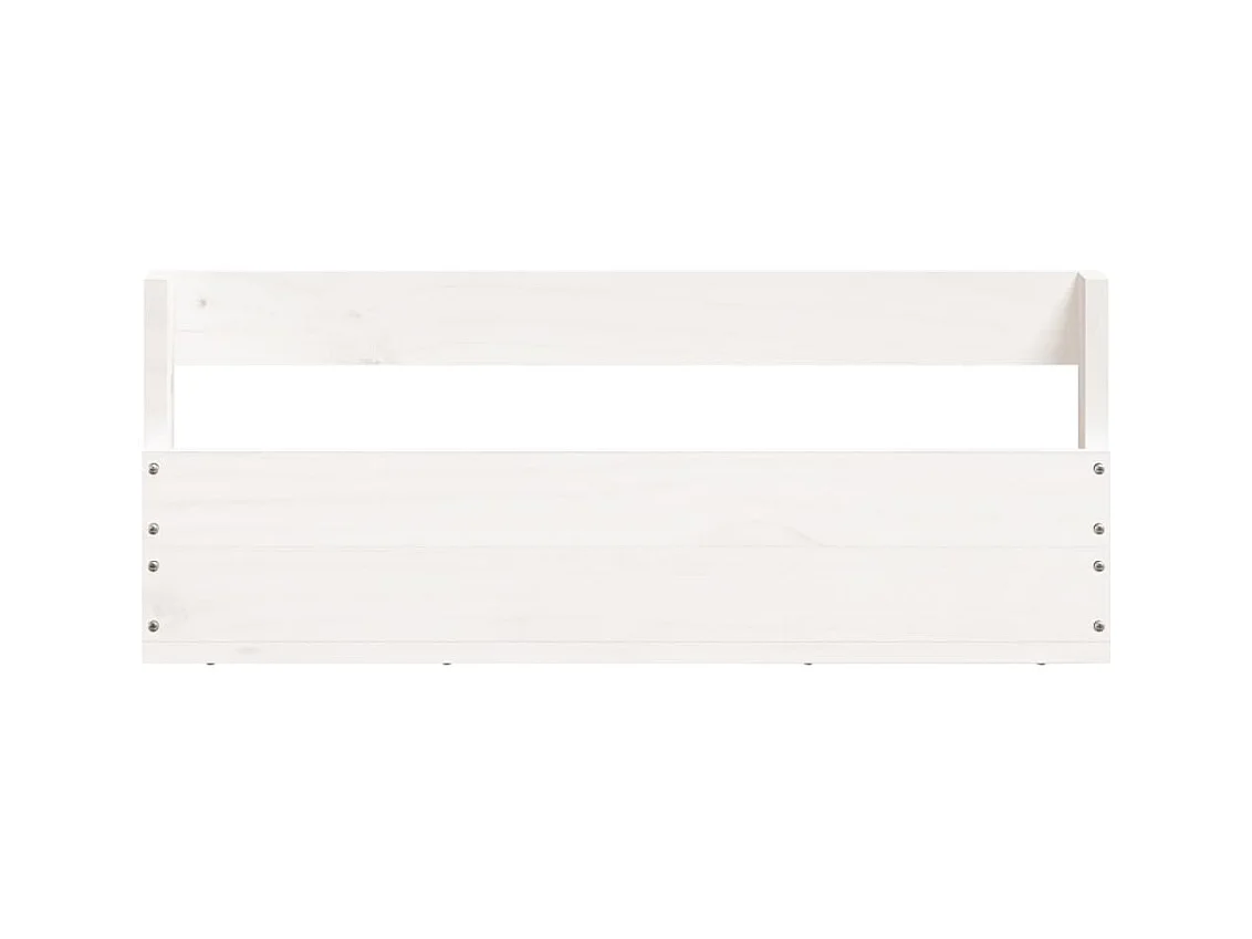 Étagères à chaussures murales 2 pcs Blanc 59x9x23 Pin massif