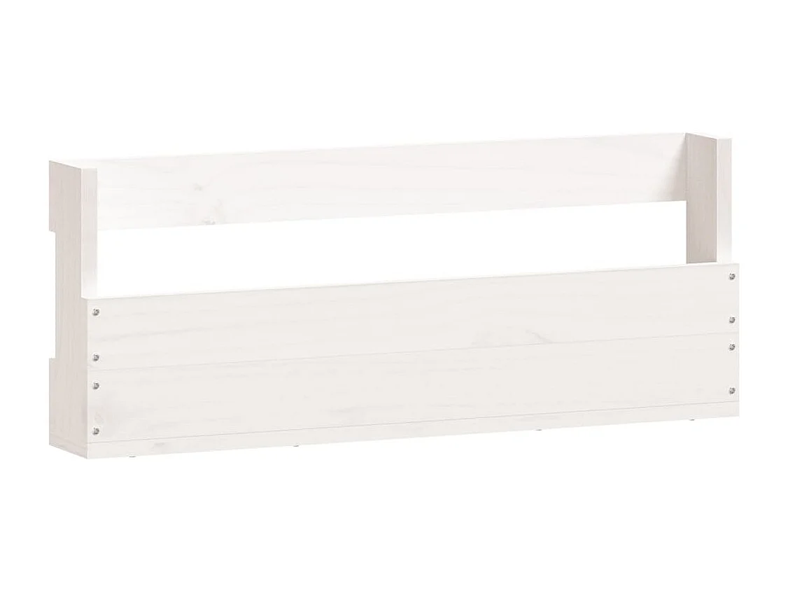 Étagères à chaussures murales 2 pcs Blanc 59x9x23 Pin massif