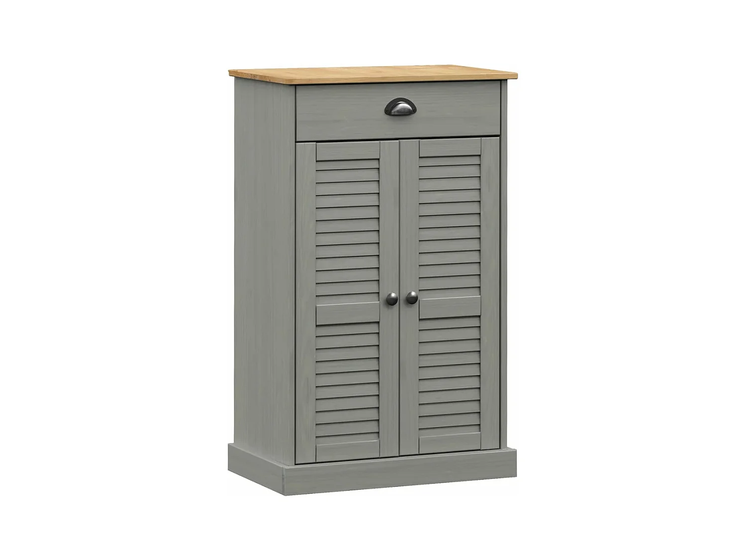 Armoire à chaussures VIGO gris 60x35x96 bois massif de pin