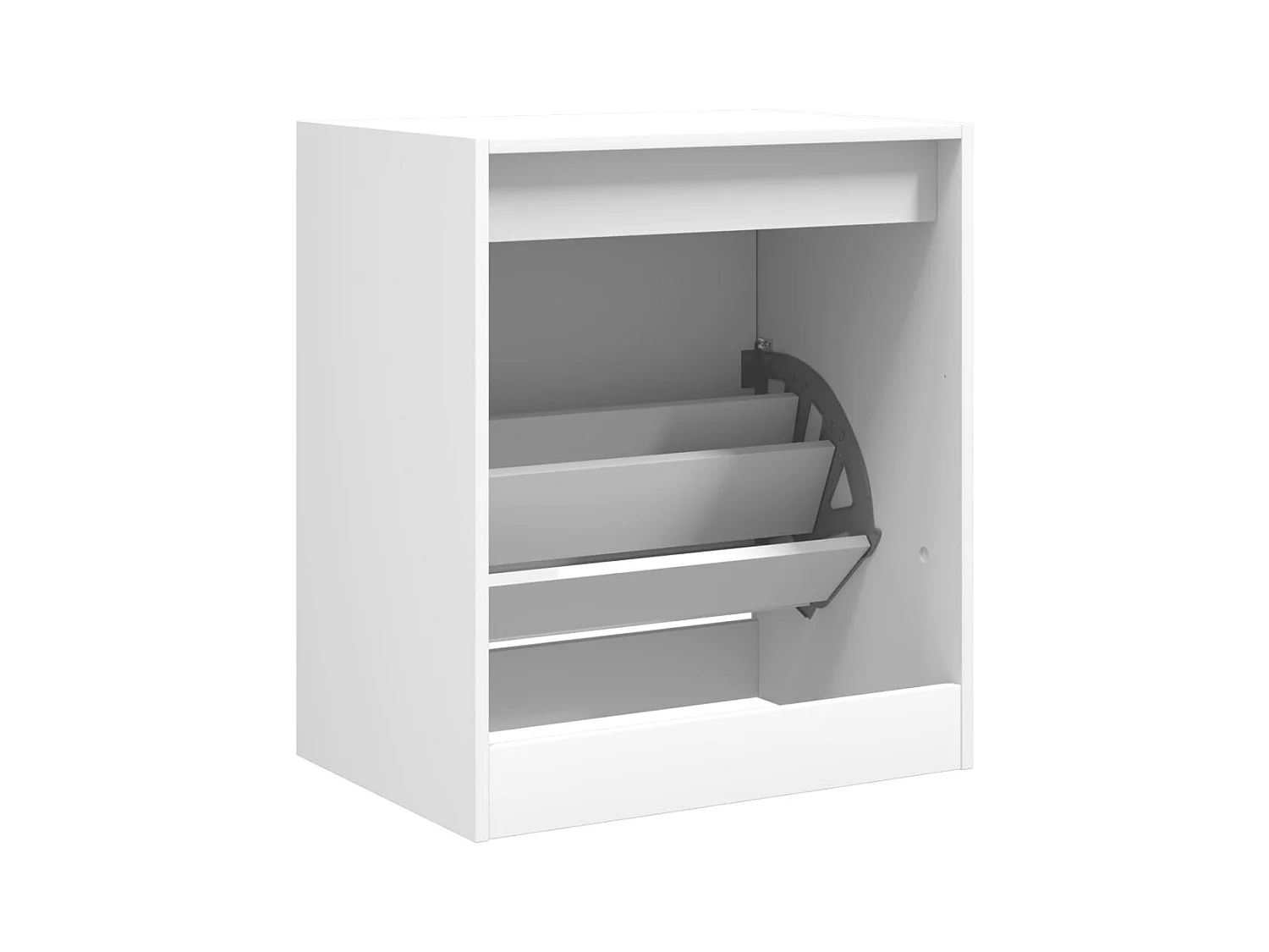 Armoire à chaussures blanc 60x42x69 bois d'ingénierie