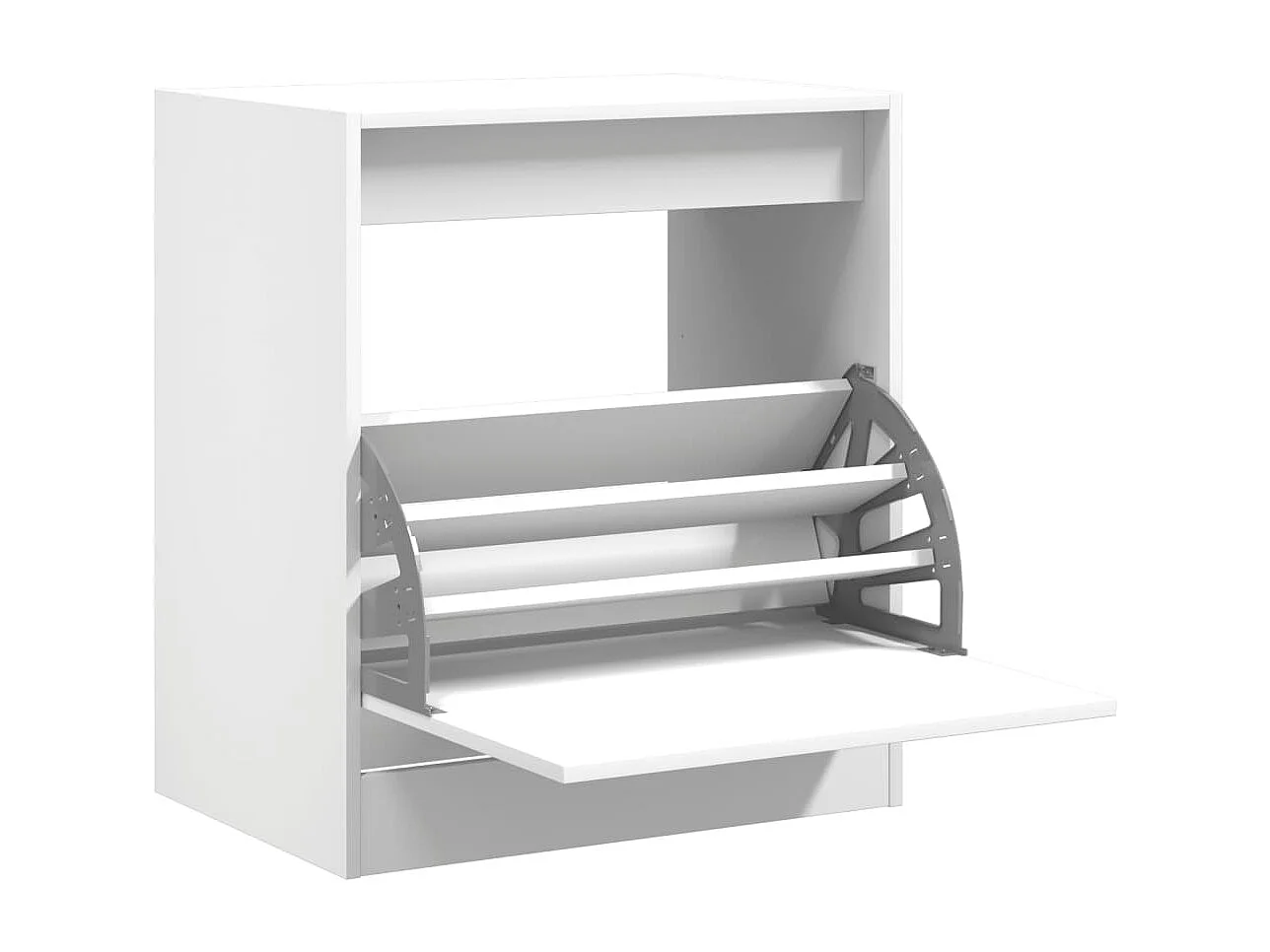 Armoire à chaussures blanc 60x42x69 bois d'ingénierie