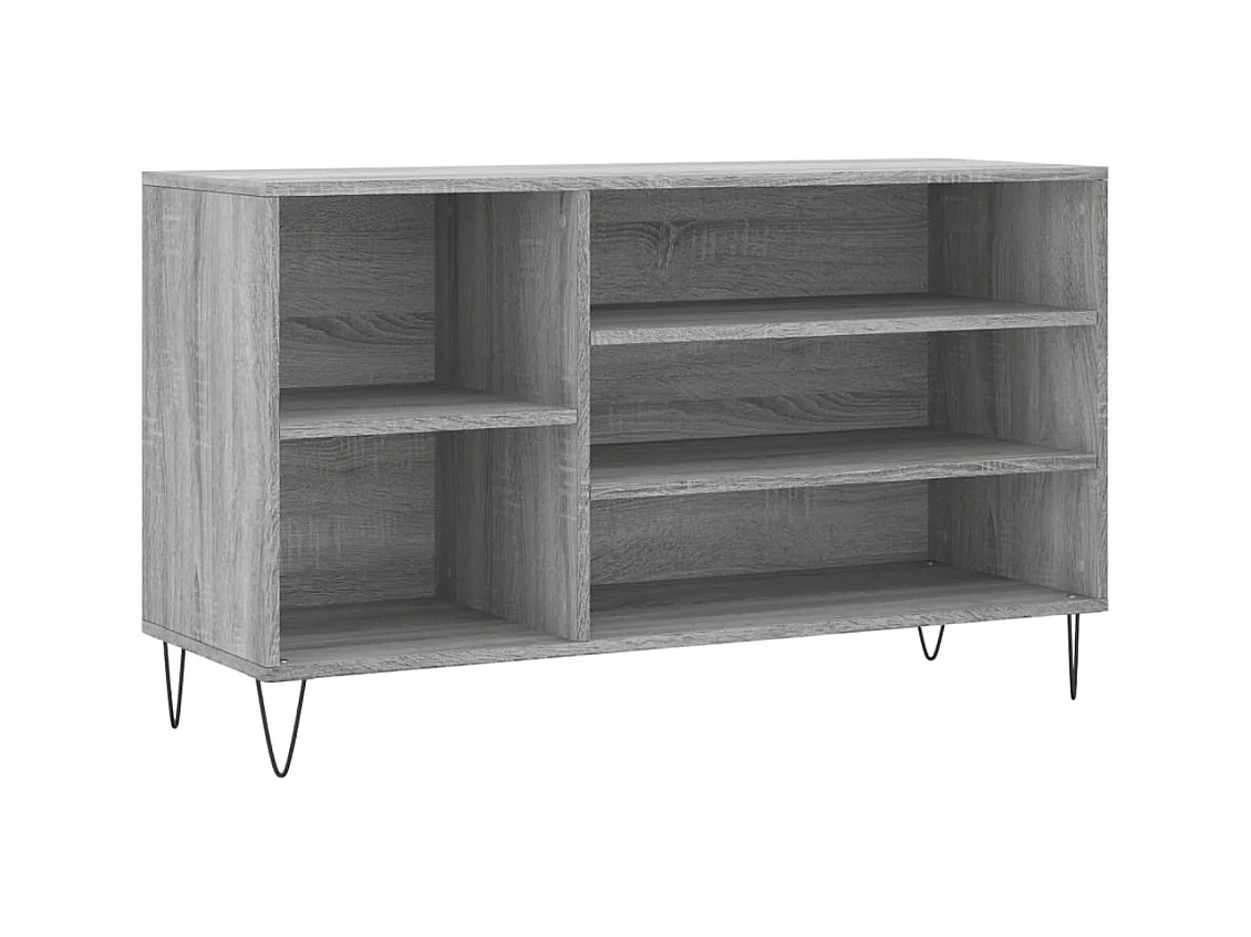 Armoire à chaussures Sonoma gris 102x36x60 Bois d'ingénierie