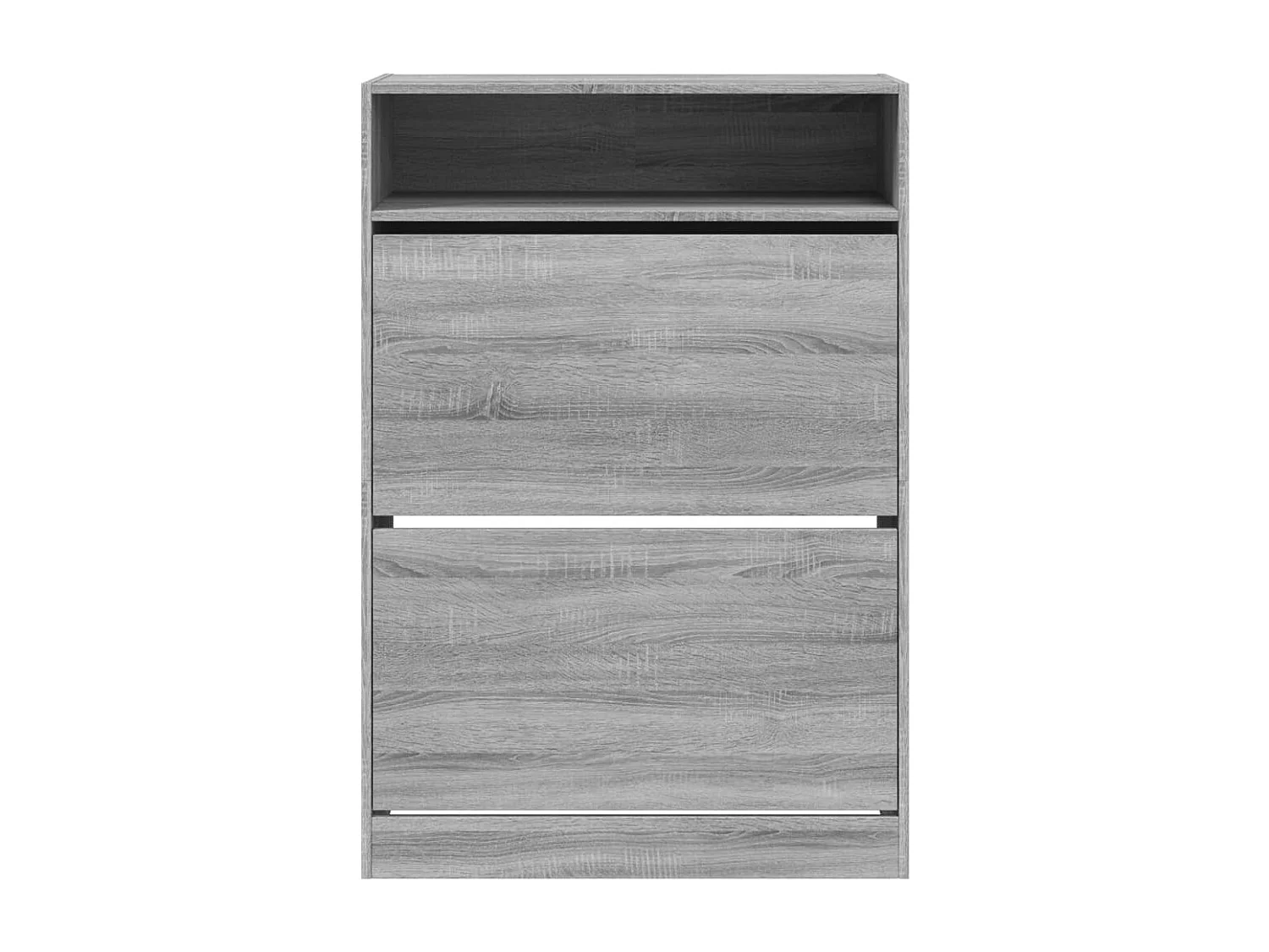 Armoire à chaussures 2 tiroirs rabattables sonoma gris