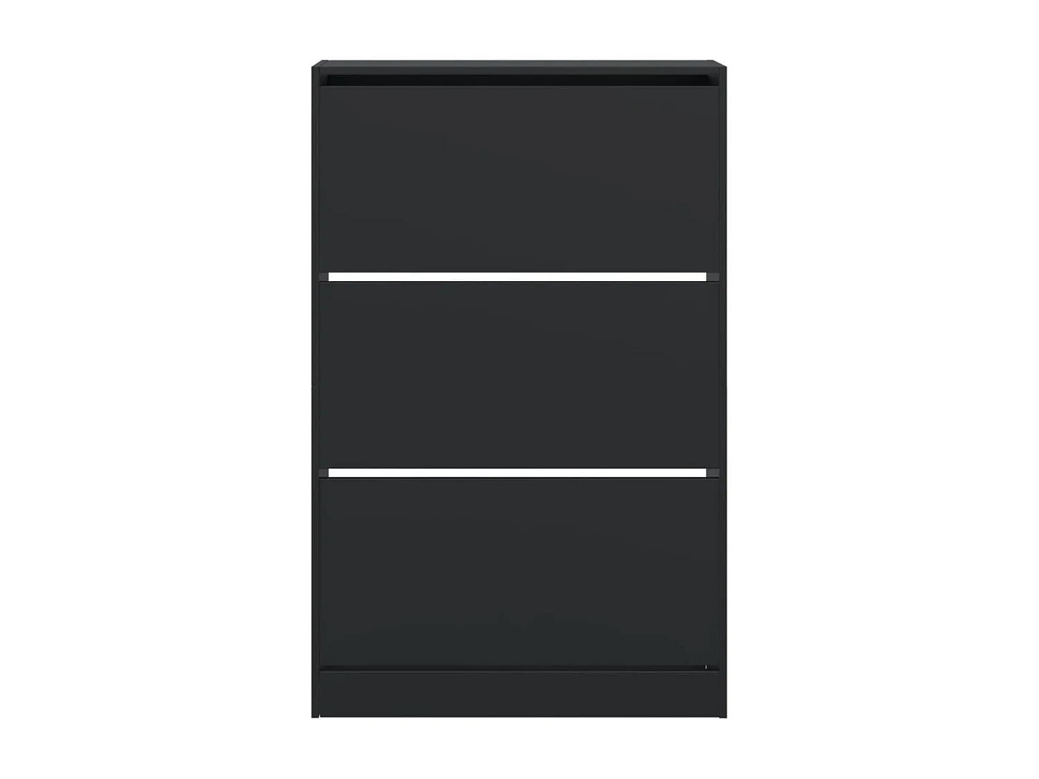 Armoire à chaussures noir 80x21x125,5 bois d'ingénierie