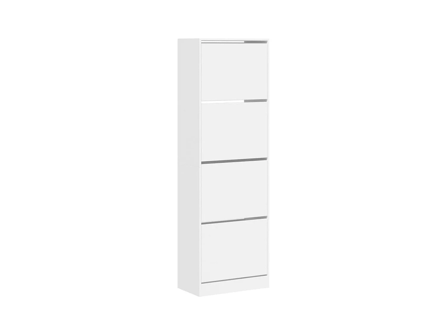 Armoire à chaussures 4 tiroirs rabattables blanc 60x34x187,5
