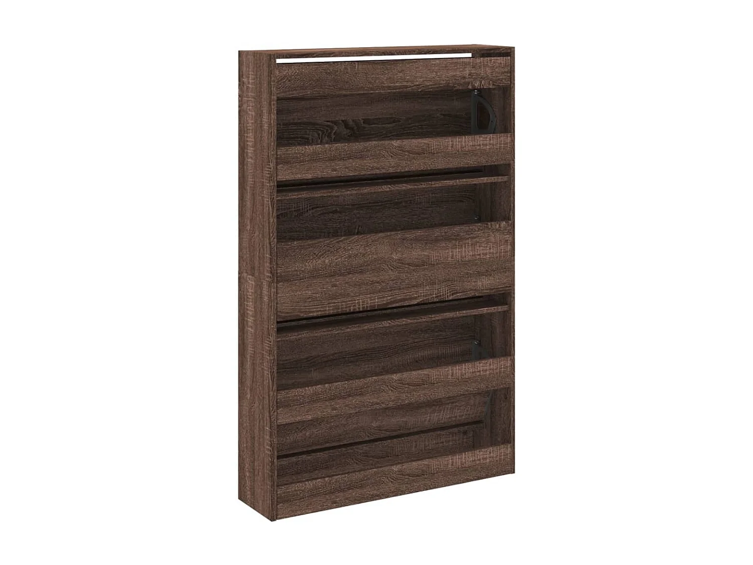 Armoire à chaussures chêne marron 80x21x125,5 bois ingénierie