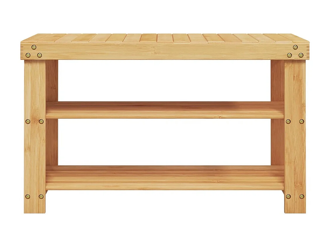 Étagère à chaussures 3 niveaux 70x27,5x45 bambou