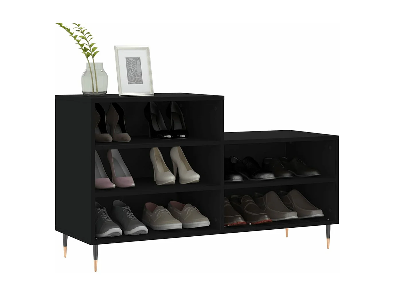 Armoire à chaussures Noir 102x36x60 Bois d'ingénierie