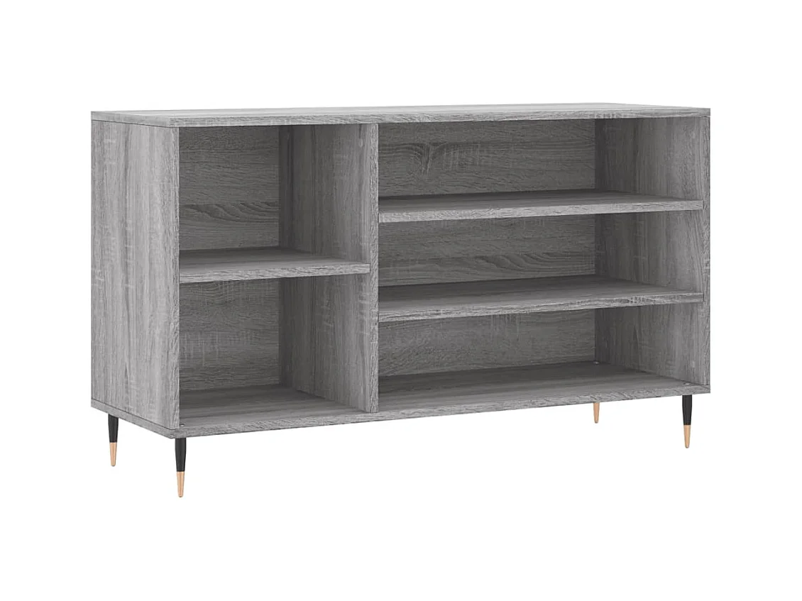 Armoire à chaussures Sonoma gris 102x36x60 Bois d'ingénierie