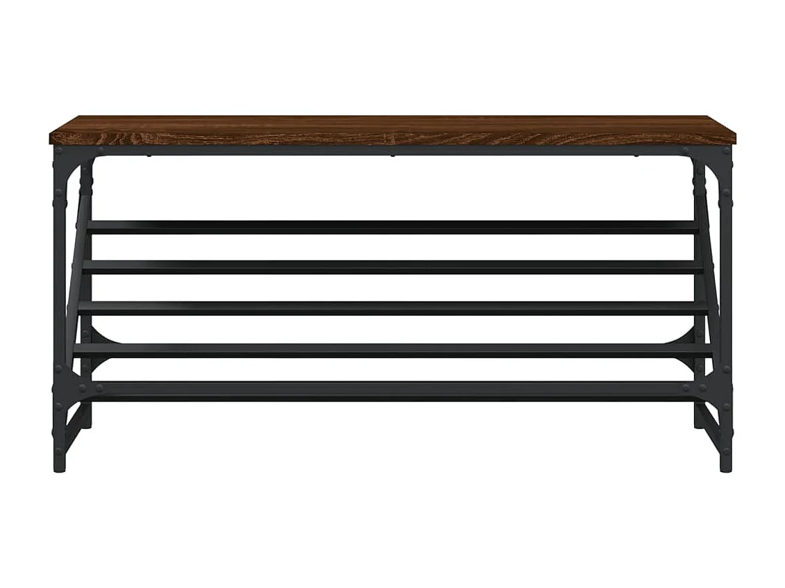 Étagère à chaussures chêne marron 90x30x45 bois d'ingénierie