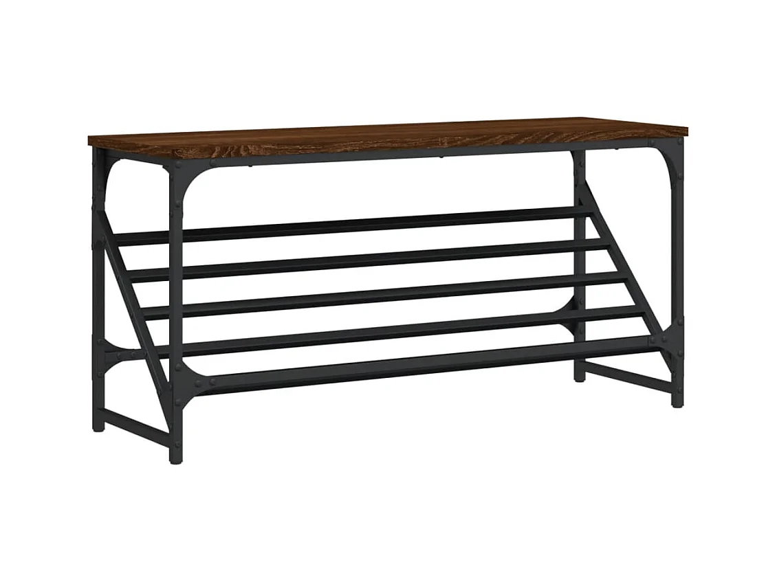Étagère à chaussures chêne marron 90x30x45 bois d'ingénierie