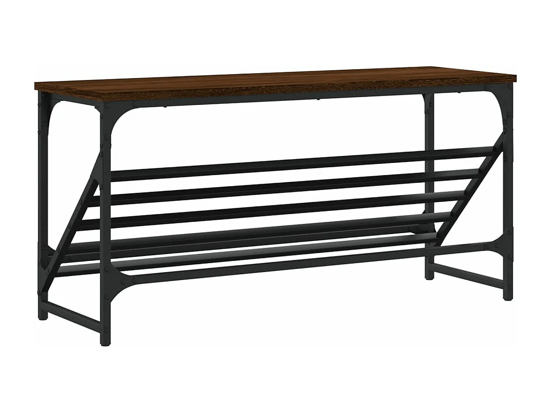 Étagère à chaussures chêne marron 90x30x45 bois d'ingénierie