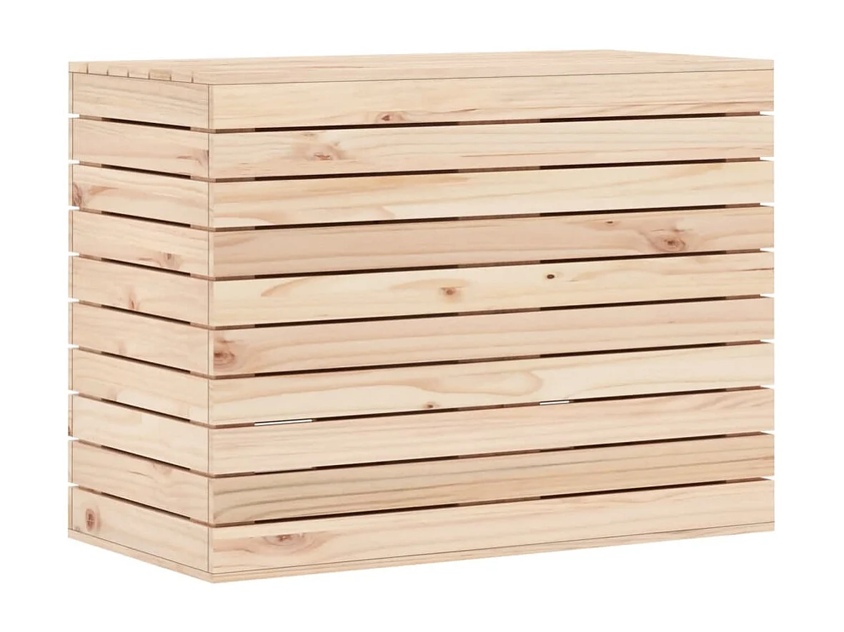 Panier à linge 88,5x44x66 bois massif de pin