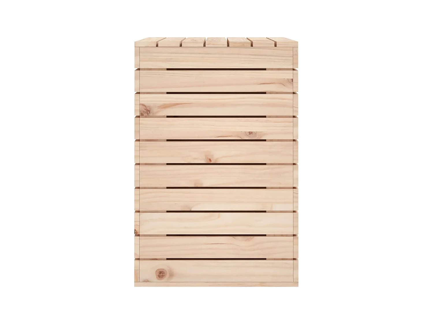 Panier à linge 88,5x44x66 bois massif de pin