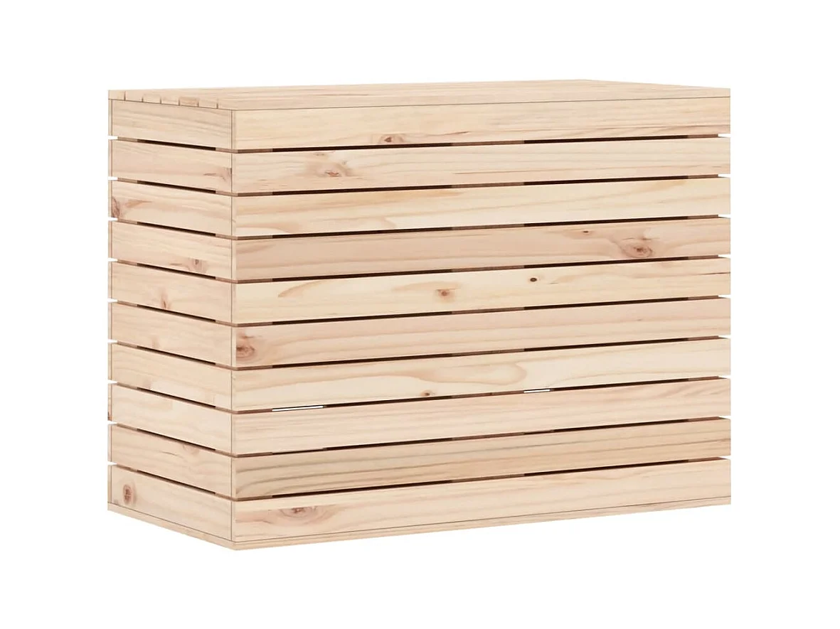 Panier à linge 88,5x44x66 bois massif de pin