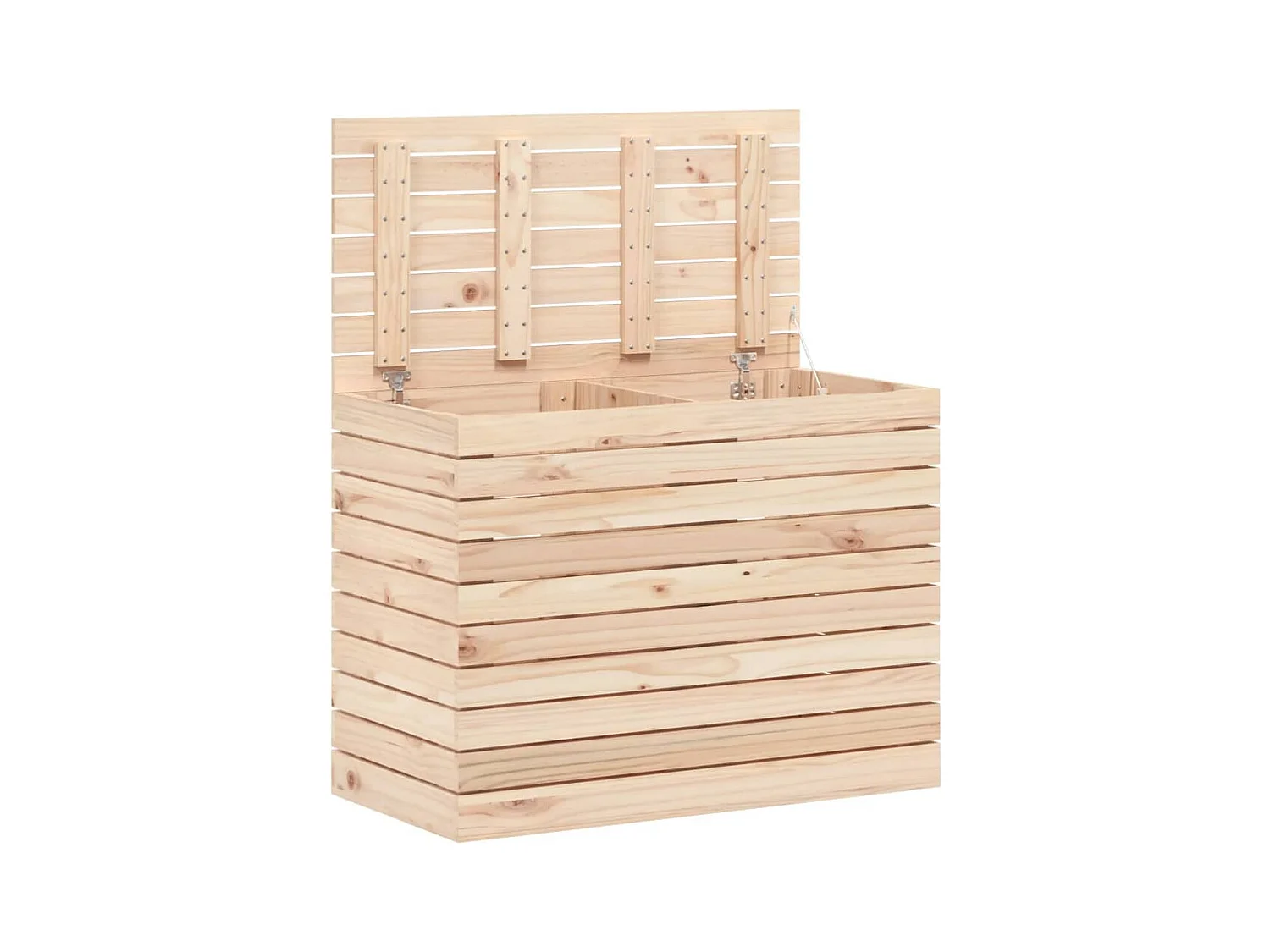 Panier à linge 88,5x44x66 bois massif de pin