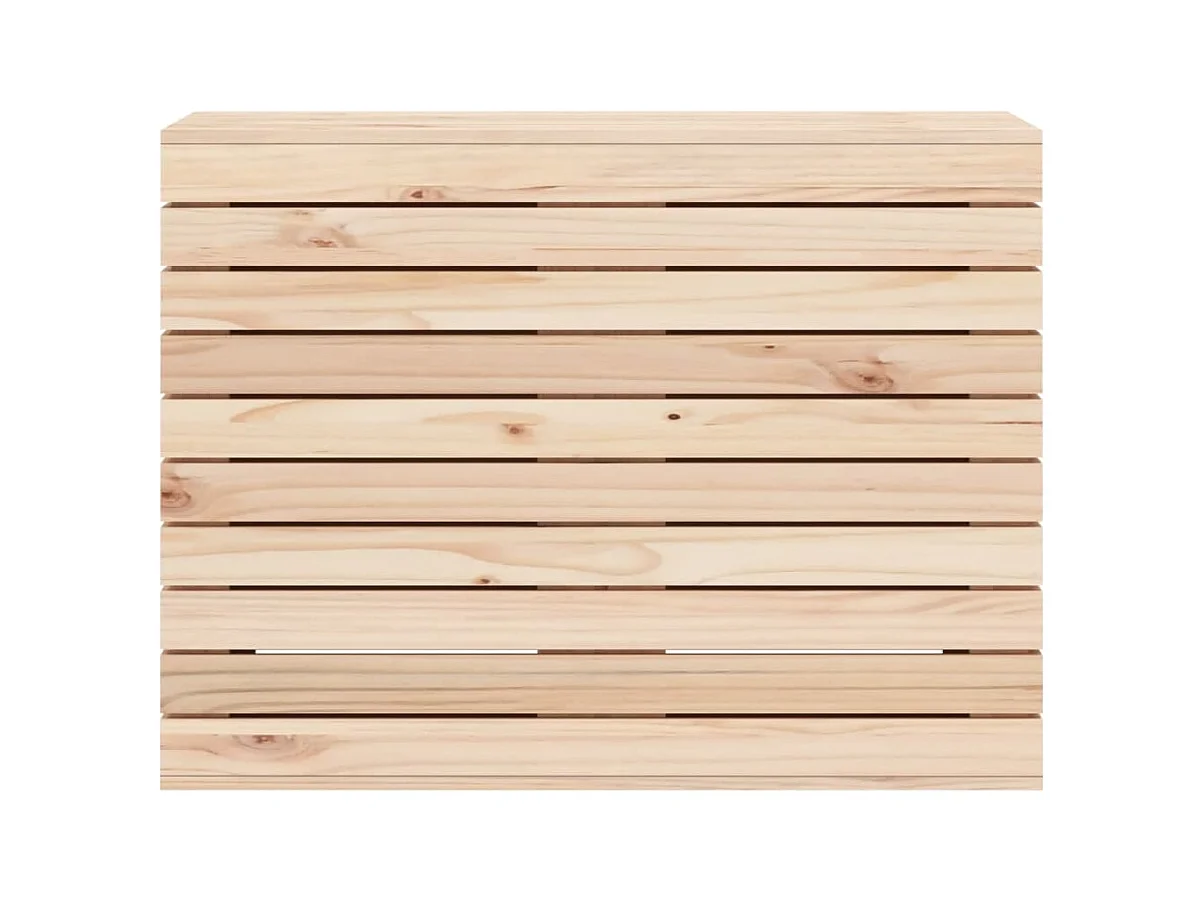 Panier à linge 88,5x44x66 bois massif de pin
