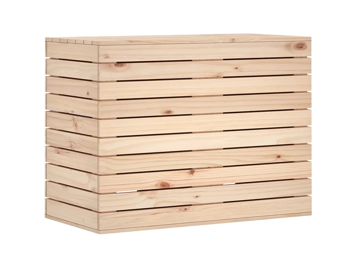 Panier à linge 88,5x44x66 bois massif de pin