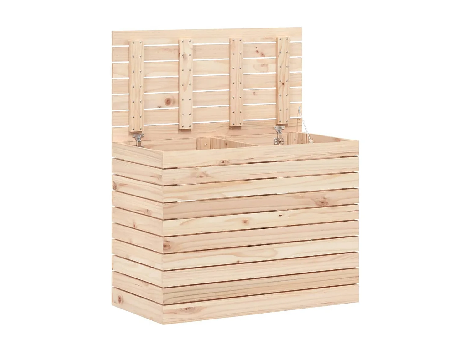 Panier à linge 88,5x44x66 bois massif de pin