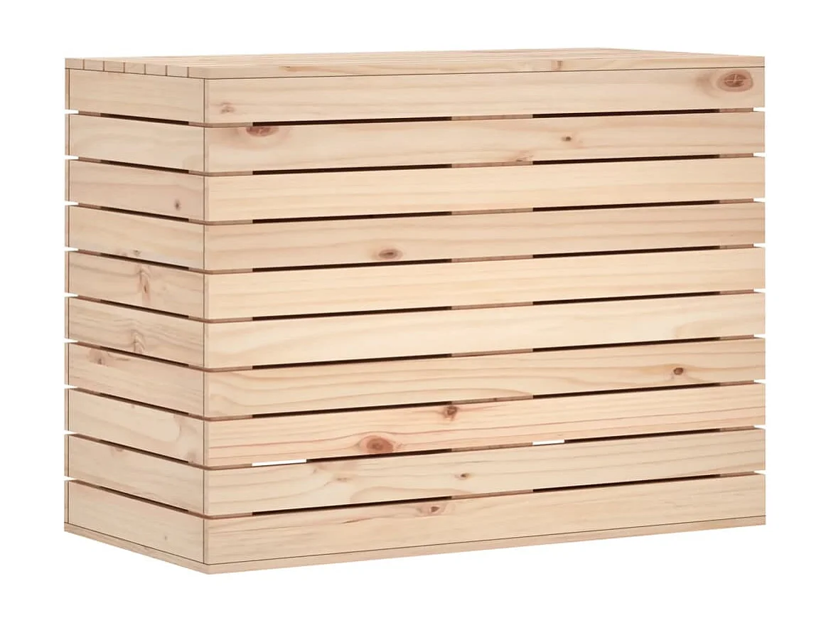 Panier à linge 88,5x44x66 bois massif de pin