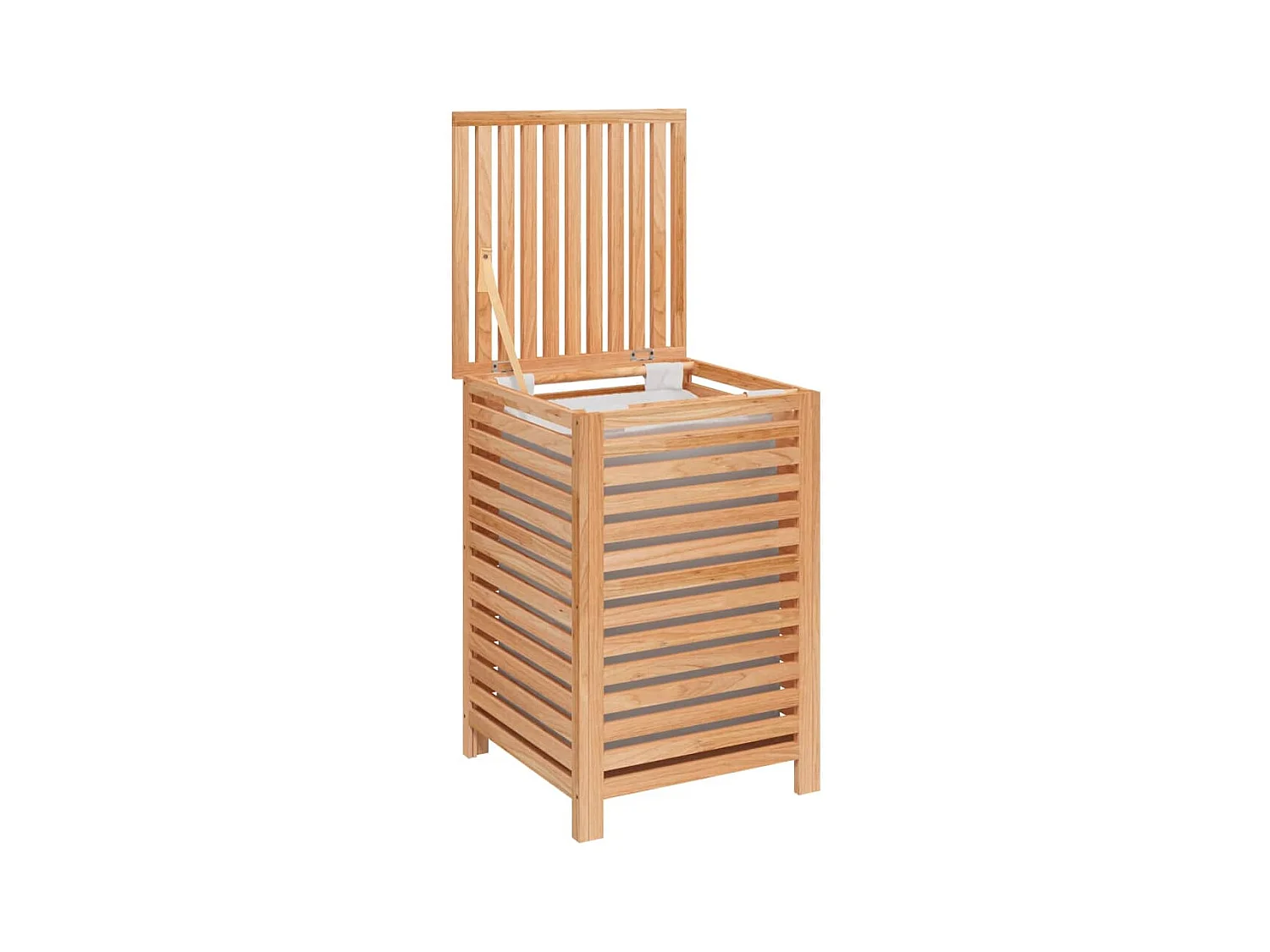 Panier à linge 45x45x65 Bois massif de noyer