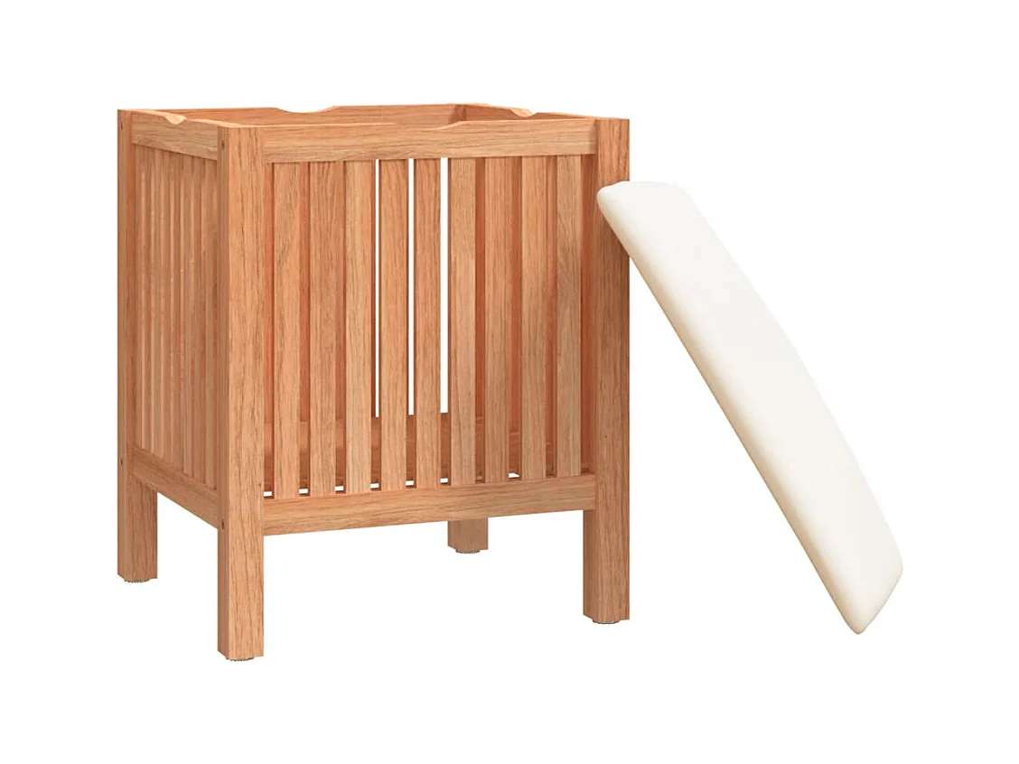 Tabouret de salle de bain 40,5x40x52 Bois massif de noyer