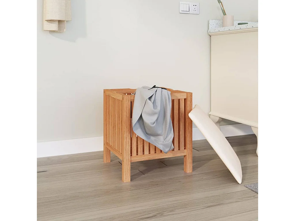 Tabouret de salle de bain 40,5x40x52 Bois massif de noyer