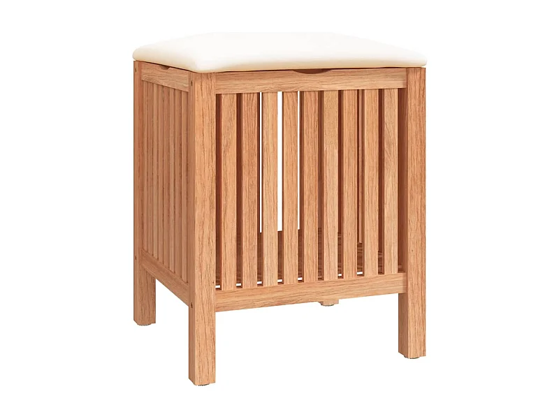 Tabouret de salle de bain 40,5x40x52 Bois massif de noyer