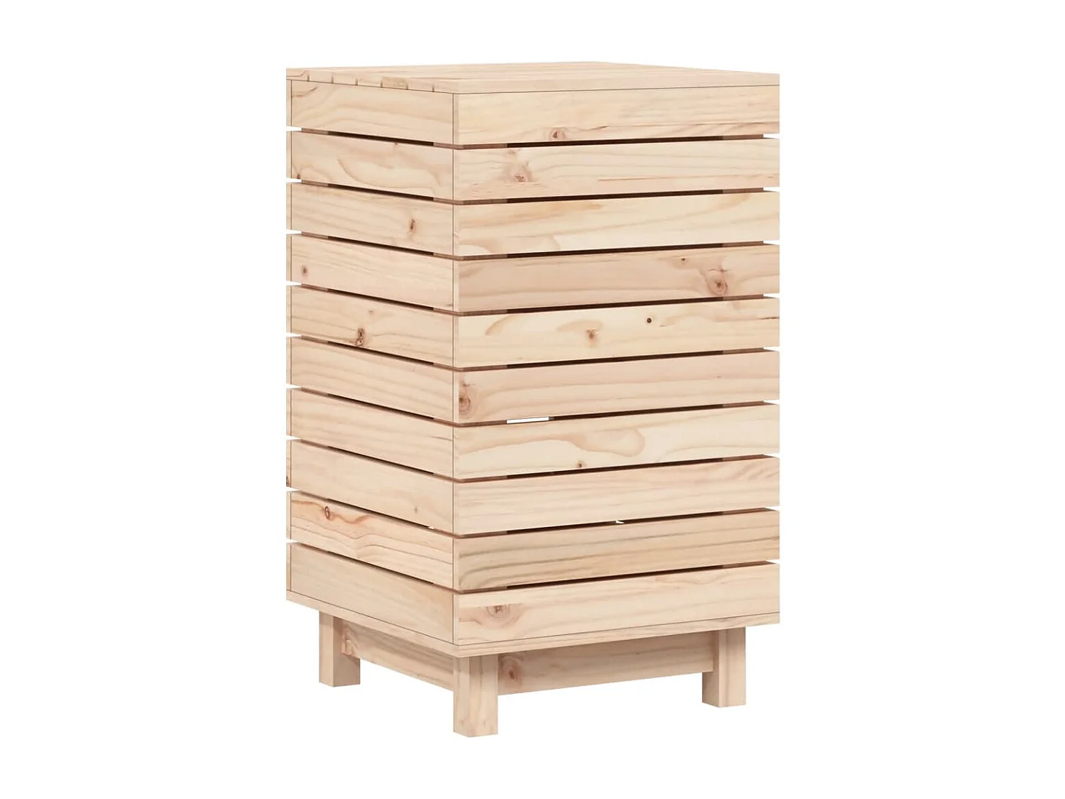 vidaXL Cesto para la ropa sucia madera maciza de pino 44x44x76 cm Marrón