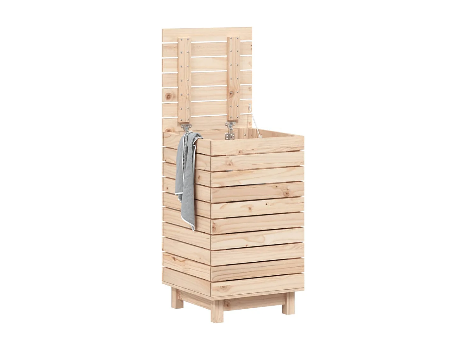 vidaXL Cesto para la ropa sucia madera maciza de pino 44x44x76 cm Marrón