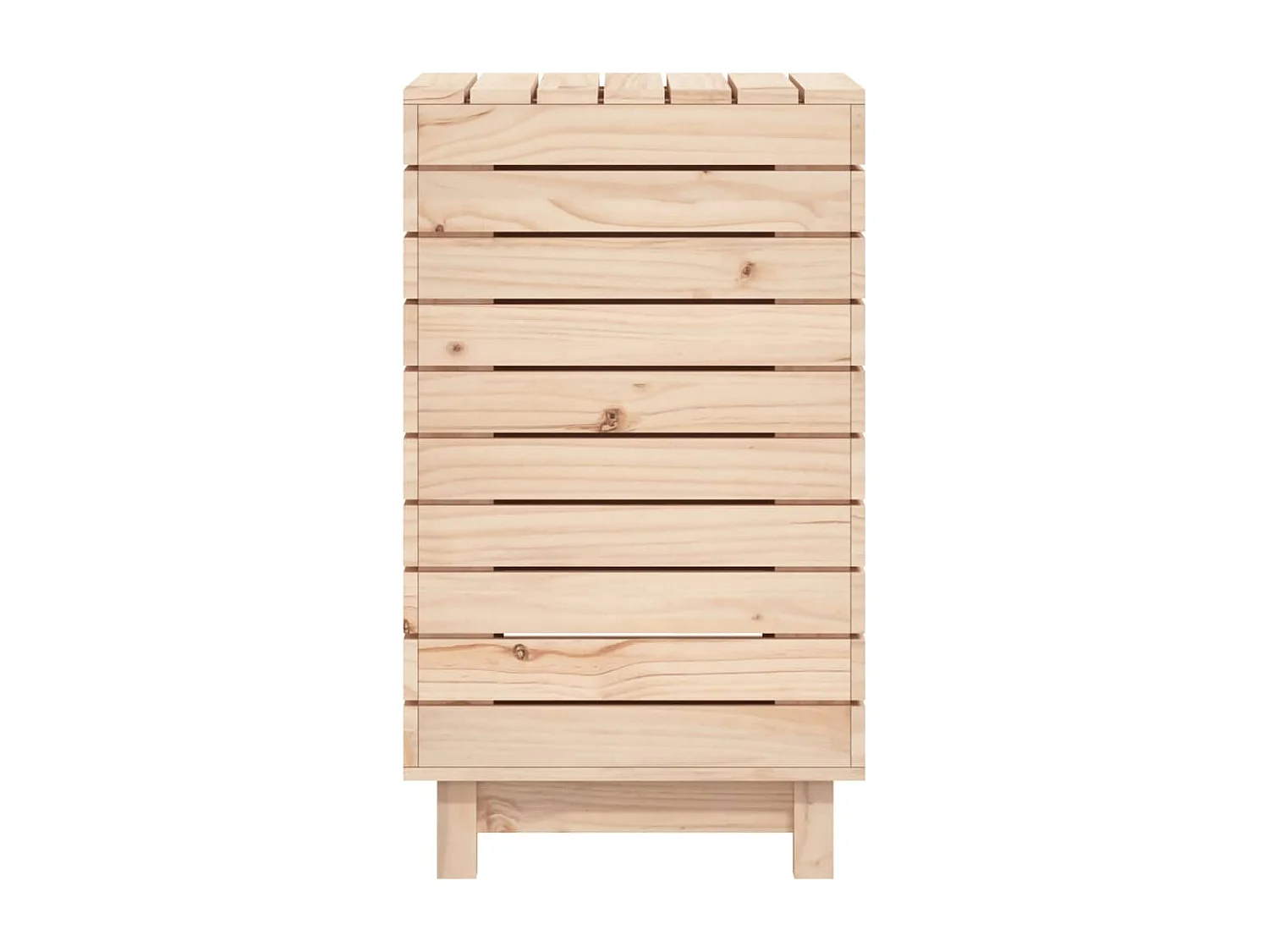 vidaXL Cesto para la ropa sucia madera maciza de pino 44x44x76 cm Marrón