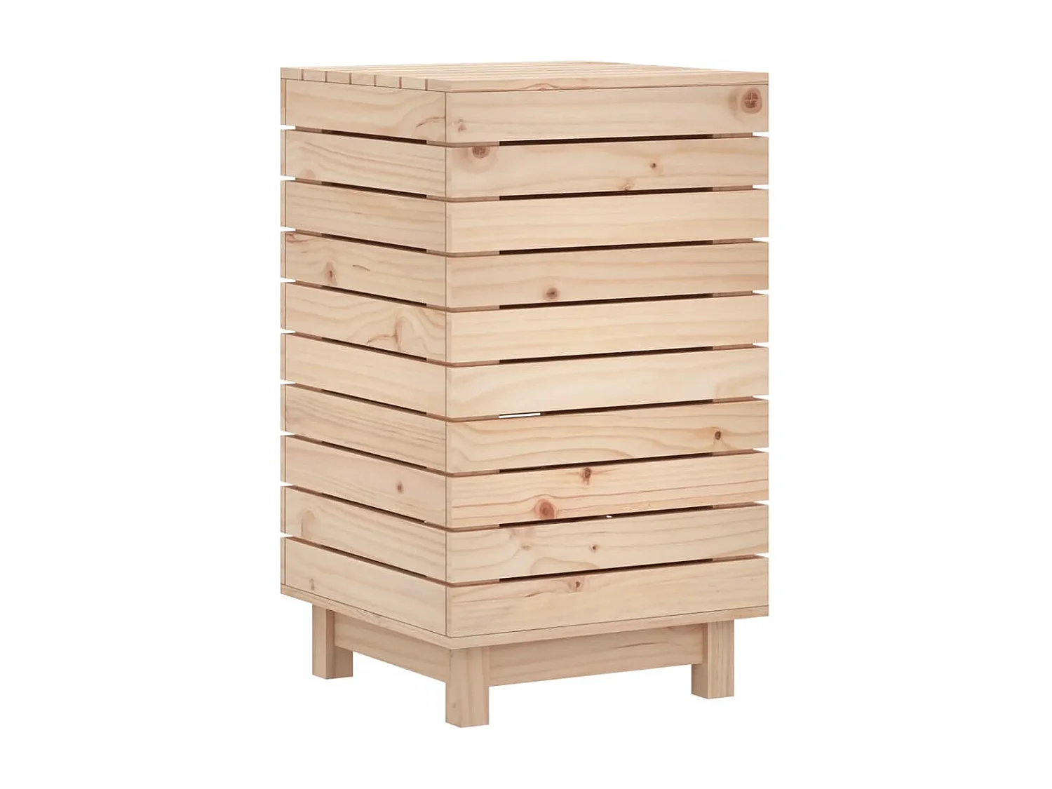 vidaXL Cesto para la ropa sucia madera maciza de pino 44x44x76 cm Marrón