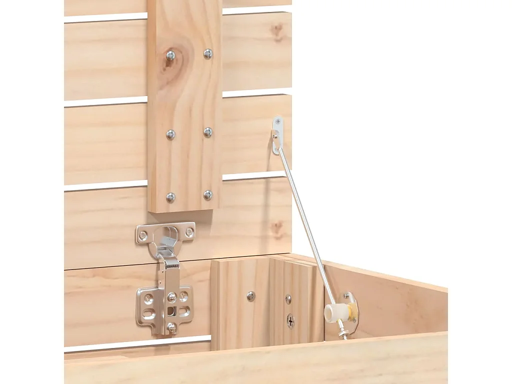 vidaXL Cesto para la ropa sucia madera maciza de pino 44x44x76 cm Marrón