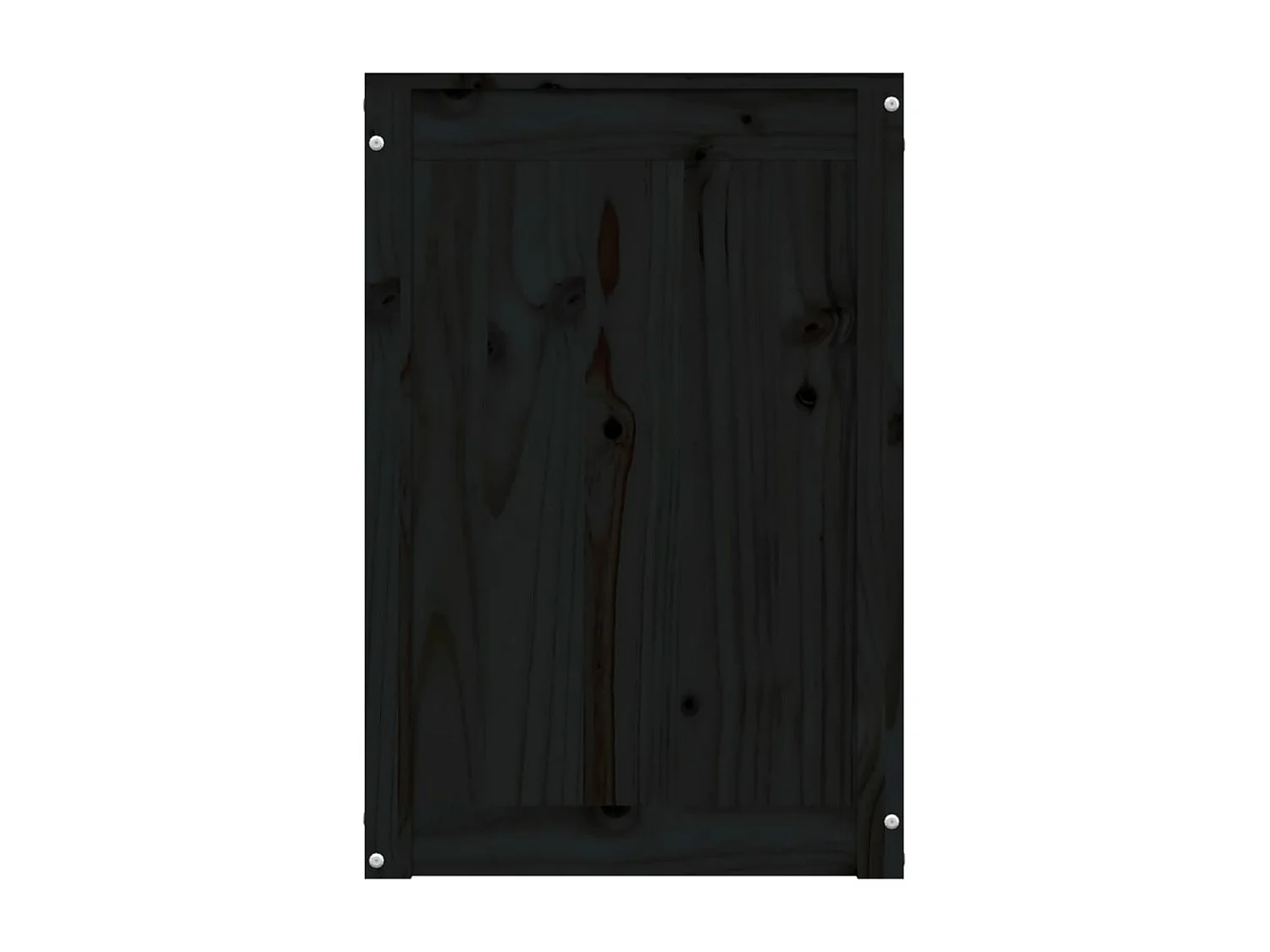 Boîte à linge Noir 44x44x66 Bois massif de pin