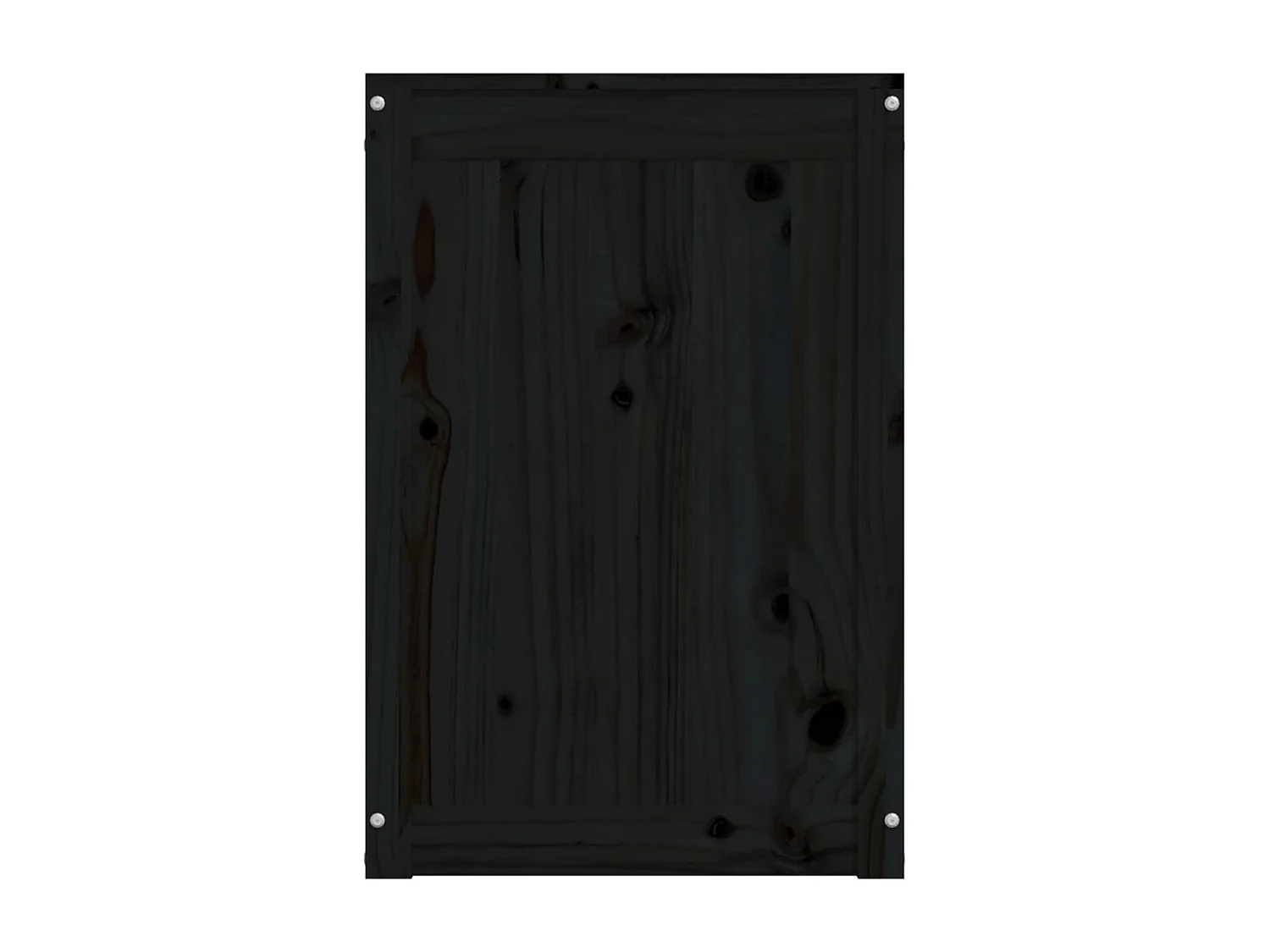 Boîte à linge Noir 44x44x66 Bois massif de pin