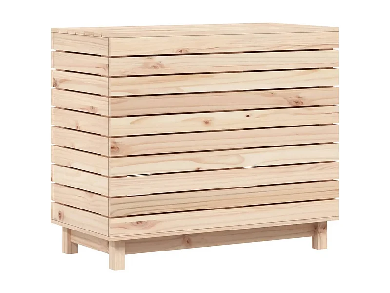 Panier à linge 88,5x44x76 bois massif de pin